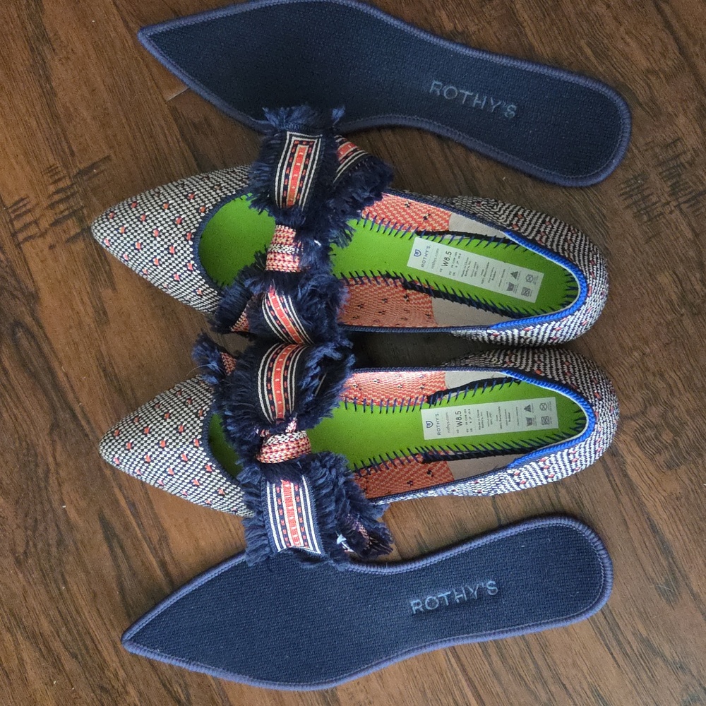 EUC Rothy's MJ Coral Dot Size 8.5 - Picture 2 of 6